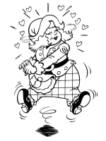 A coloring page of piet piraat